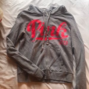 Victoria Secret pink zip up hoodie